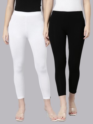 TWIN BIRDS Ankle Length  Western Wear Legging(White, Black, Solid)