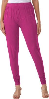 Lyra Churidar  Ethnic Wear Legging(Pink, Solid)