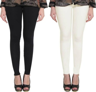 sr enterprises Ethnic Wear Legging(Black, Beige, Self Design)