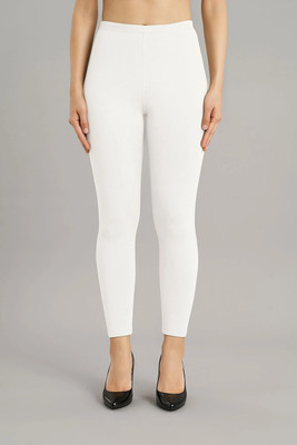 Shsuvia Ankle Length Western Wear Legging(White, Solid)