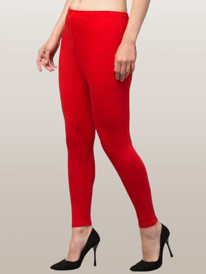sbnoor Western Wear Legging(Red, Solid)