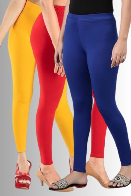 chobi star Ankle Length Ethnic Wear Legging(Yellow, Red, Dark Blue, Solid)