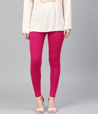 City Fashion Ankle Length  Western Wear Legging(Pink, Solid)