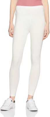 Lyra Ankle Length  Western Wear Legging(White, Solid)