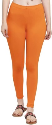 FashionLooks Ankle Length  Western Wear Legging(Orange, Solid)