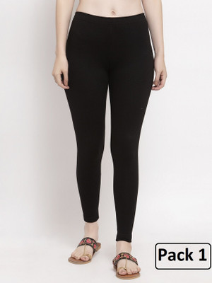 Trend Level Ankle Length  Western Wear Legging(Black, Solid)