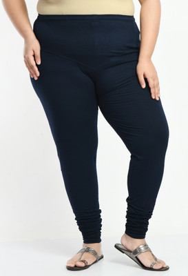 HypeLook Churidar  Ethnic Wear Legging(Blue, Solid)