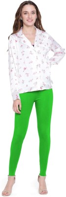 golden birds Ankle Length Ethnic Wear Legging(Green, Solid)