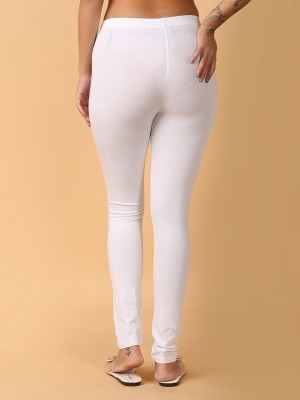 V-MART Ankle Length Ethnic Wear Legging(White, Solid)