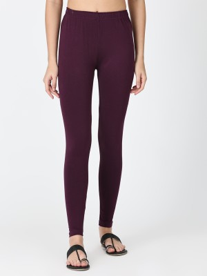 Robinbosky Ankle Length Ethnic Wear Legging(Maroon, Solid)