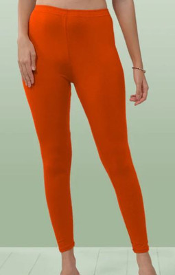 Lyra womens wear Ankle Length Western Wear Legging(Pink, Solid)