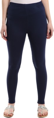 V-MART Ankle Length Western Wear Legging(Blue, Solid)