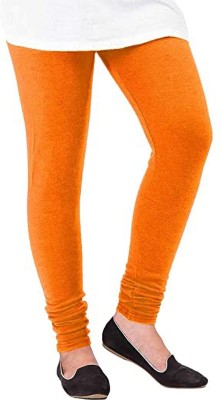 sr enterprises Churidar  Winter Wear Legging(Orange, Solid)