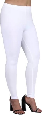 ms beauty Ankle Length  Western Wear Legging(White, Solid)