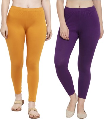 Style Access Ankle Length  Western Wear Legging(Yellow, Purple, Solid)