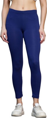 OneSky Ankle Length Western Wear Legging(Blue, Solid)