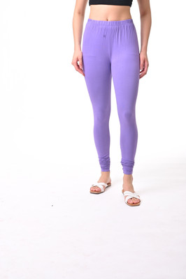 FLY BIRDS Churidar Length Western Wear Legging(Purple, Solid)