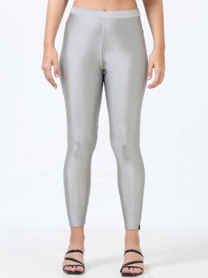 JUST FIT Ankle Length  Ethnic Wear Legging(Grey, Silver, Solid)