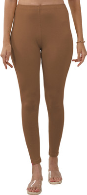 Lyra Ankle Length  Ethnic Wear Legging(Beige, Solid)