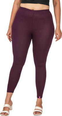 LoveiT Ankle Length Western Wear Legging(Maroon, Solid)