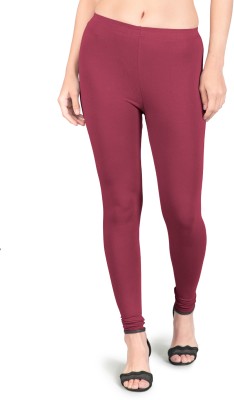 Popollo Churidar  Ethnic Wear Legging(Maroon, Solid)