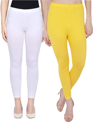 KEXCART Ankle Length Ethnic Wear Legging(White, Solid)