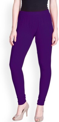 zmz Churidar  Ethnic Wear Legging(Purple, Solid)