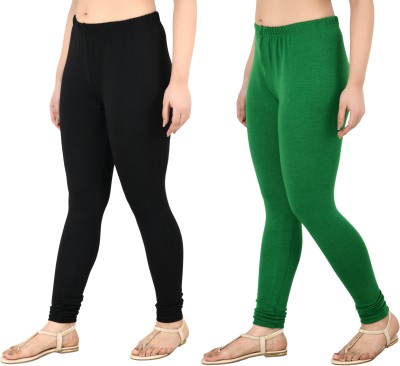 Priya Point Ankle Length Western Wear Legging(Black, Green, Solid)