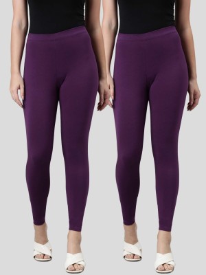 Kryptic Ankle Length  Western Wear Legging(Purple, Solid)