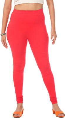 LoveiT Churidar  Western Wear Legging(Orange, Solid)