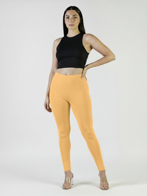 Plus Size Ankle Length  Ethnic Wear Legging(Beige, Solid)