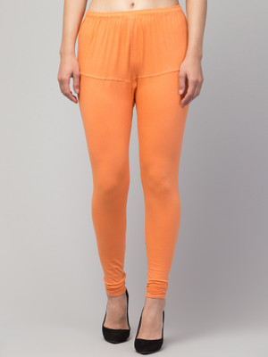 Wbnur Ethnic Wear Legging(Orange, Solid)