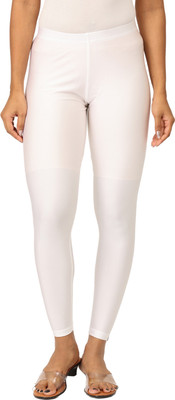 i TEX Ankle Length  Western Wear Legging(White, Solid)