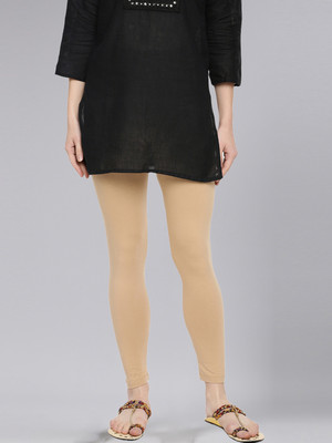 Dollar Missy Ankle Length  Ethnic Wear Legging(Beige, Solid)