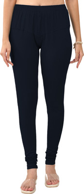 Lyra Churidar  Ethnic Wear Legging(Dark Blue, Solid)