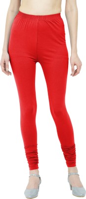 RFC RICH FASHION CLOTHING Churidar Length Western Wear Legging(Red, Solid)