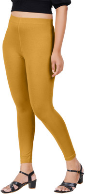 URIYAVAL Ankle Length Western Wear Legging(Yellow, Solid)