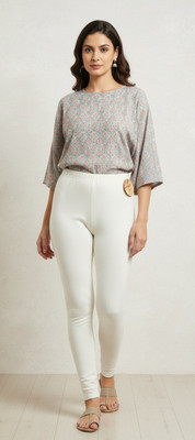 Sanwariya Ankle Length  Winter Wear Legging(White, Solid)