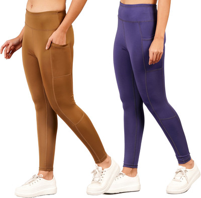 Kyk Western Wear Legging(Brown, Purple, Solid)