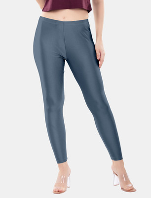 Digsel Cool Cotton Ankle Length  Western Wear Legging(Blue, Self Design)