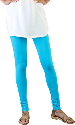 TWIN BIRDS Churidar Length Western Wear Legging(Blue, Solid)