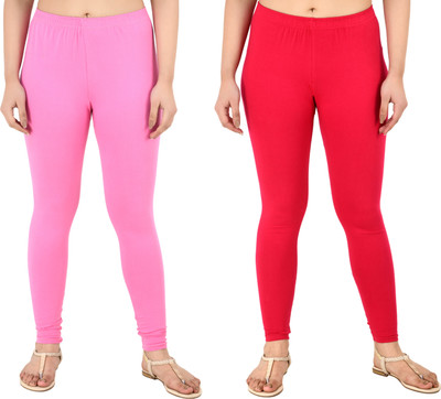 Priya Hosiery Western Wear Legging(Pink, Red, Solid)