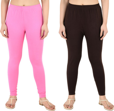 Samiksha Fashion Western Wear Legging(Pink, Black, Solid)