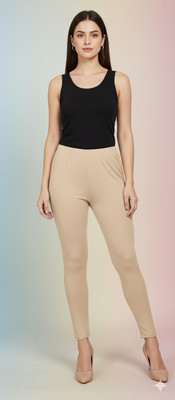 ELIstyles Ankle Length  Ethnic Wear Legging(Beige, Solid)