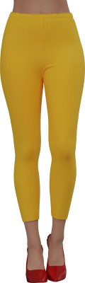 MY ZELA Ankle Length  Western Wear Legging(Yellow, Solid)