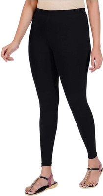 krisshiya Ankle Length  Ethnic Wear Legging(Black, Dyed)
