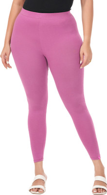 LoveiT Ankle Length Western Wear Legging(Pink, Solid)