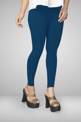 cotton sugar Ankle Length  Western Wear Legging(Dark Blue, Solid)