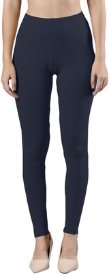 femmora Ankle Length Ethnic Wear Legging(Dark Blue, Solid)