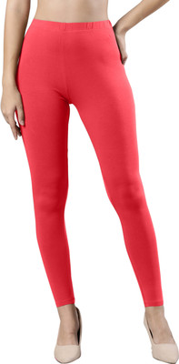 femmora Ankle Length Ethnic Wear Legging(Red, Solid)